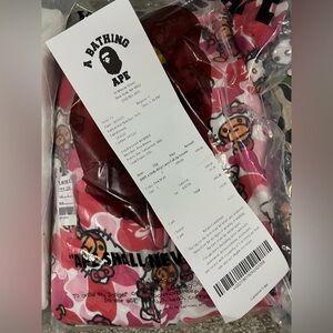 BAPE X Hello Kitty Full Zip Hoodie Pink Camo - 1L